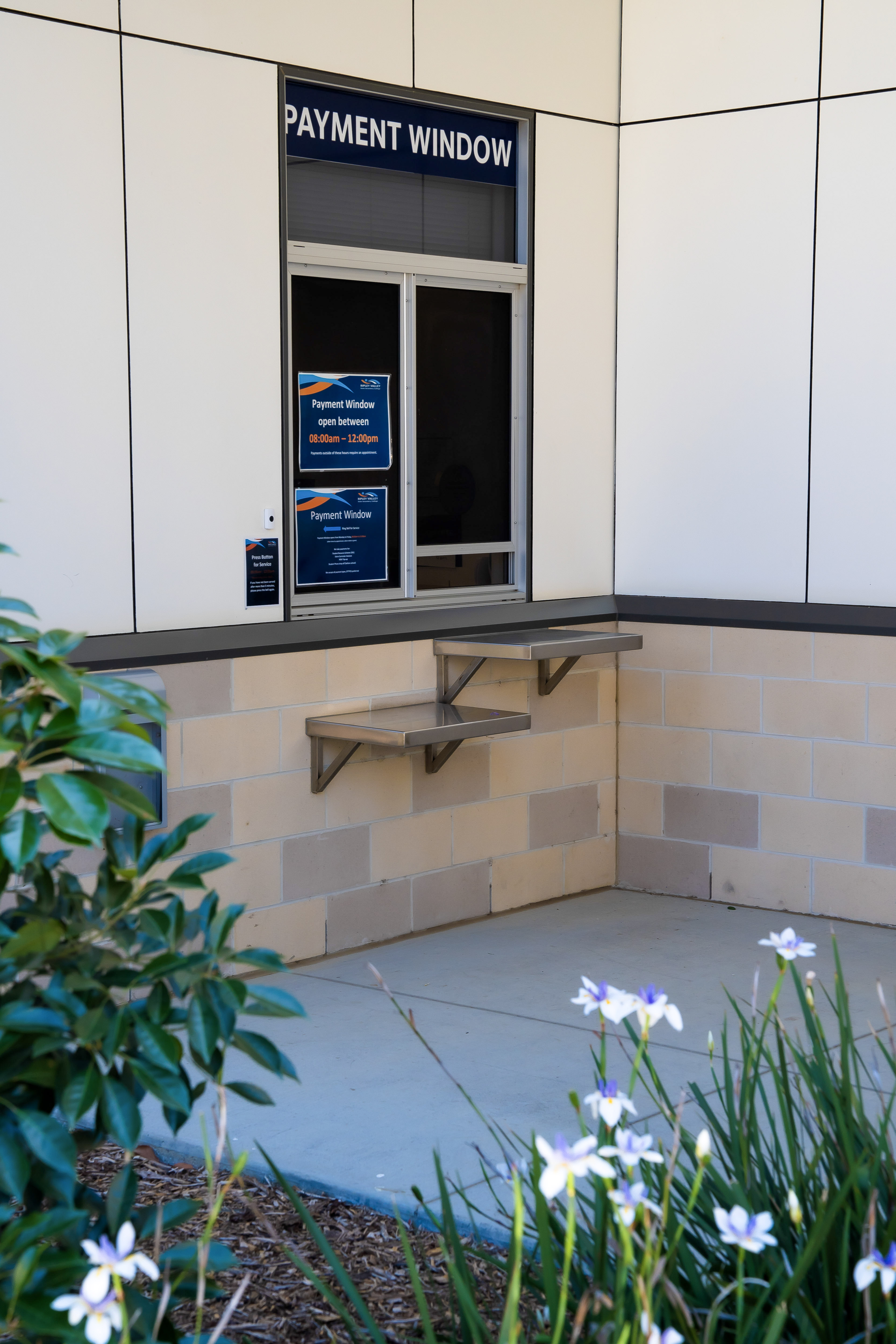 Payment window at Ripley Valley State Secondary College Administration