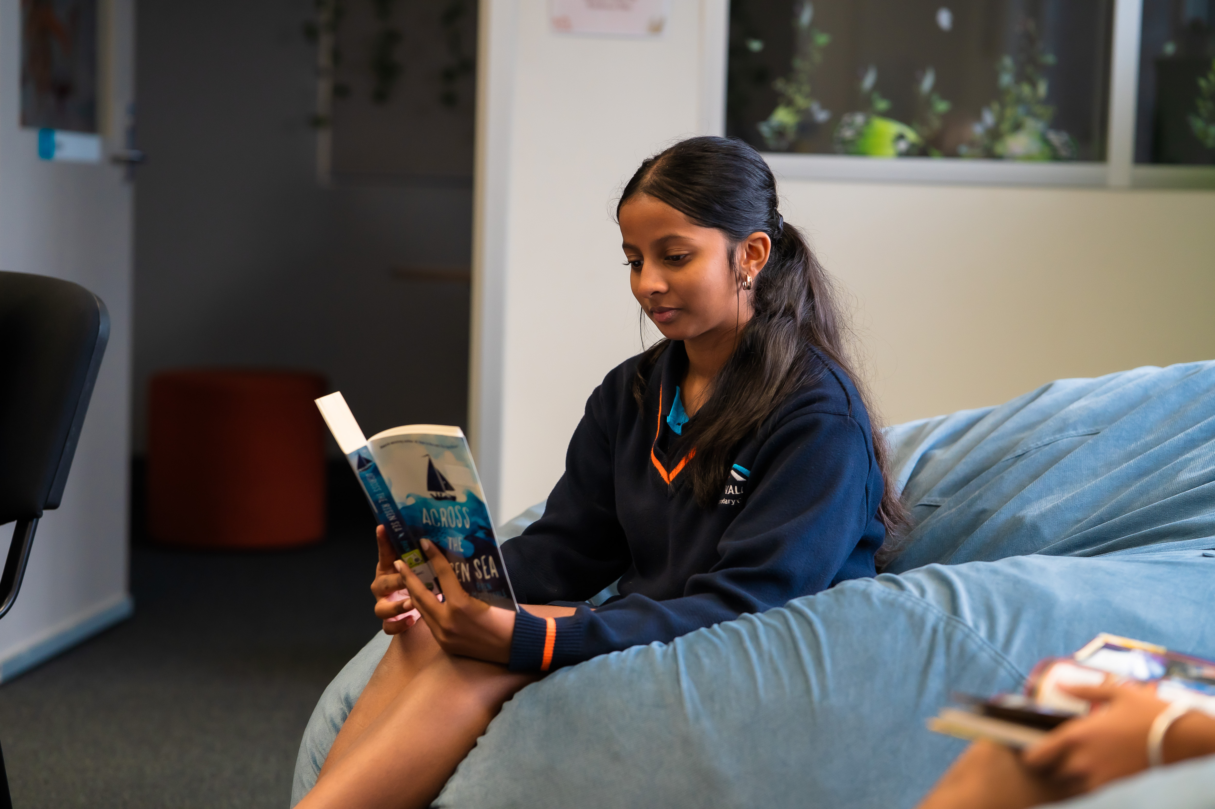 Students studying in the Ripley Valley State Secondary College Library
